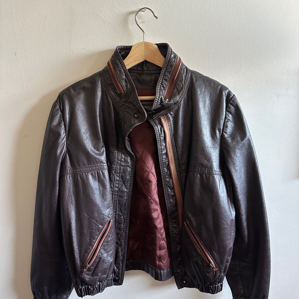 Women  Brown Leather Jacket